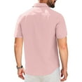 thumbnail image 6 of GENTS BLISS Short Sleeve Mens Dress Shirts Casual Solid Shirts for Men Regular Oxford Tops with Pocket, 6 of 10