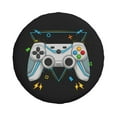 thumbnail image 2 of DouZhe Waterproof Spare Tire Cover, Fun Joystick Games Controller Prints Adjustable Wheel Covers Fit for Jeep Trailer RV SUV Car, 16 inch, 2 of 7