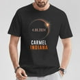 thumbnail image 2 of Total Solar Eclipse 2024 Totality Carmel Indiana T-Shirt – Celestial Event Graphic Tee for Men Women Kids, Featuring Carmel IN Path of Totality Design, Perfect Souvenir, 2 of 3