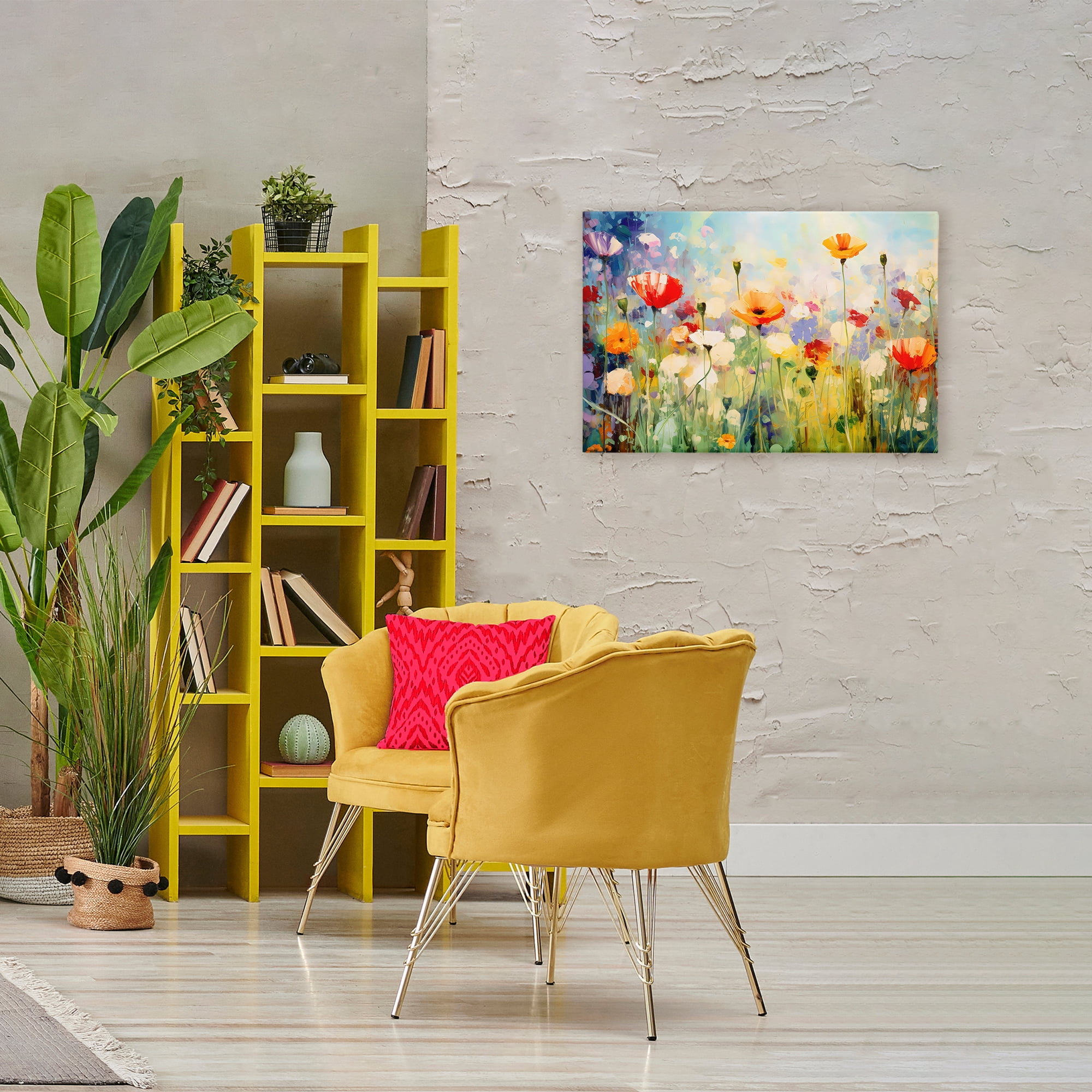 Stupell Industries Sunlit Meadow of Colorful Blooms Canvas Wall Art, design by Creative Studio