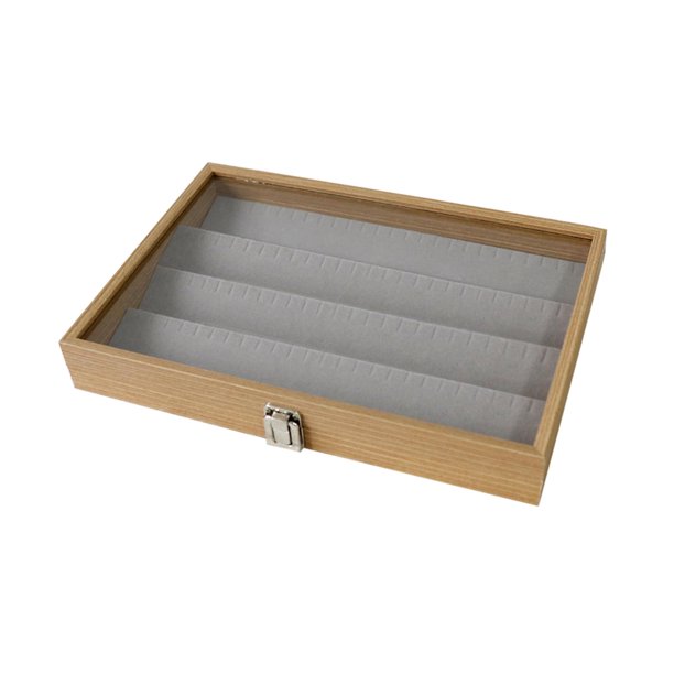 Bandeja apilable para joyas, contenedor de joyas, caja de almacenamiento, placa, soporte de exhibición de madera, organizador para relojes, collares, Estilo C Fernando Bandeja de almacenamiento de joyas