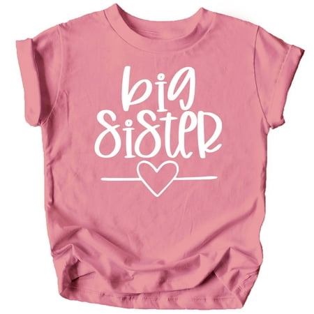 

Olive Loves Apple Big Sister Heart Sibling Reveal T-Shirt for Baby and Toddler Girls Sibling Outfits Mauve Shirt 12 Months