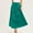 Green, variant on KIHOUT Plus Size Skirt For Women Women's Solid Color Cotton Hemp Elastic Waist Binding Large Swing Pleated Skirt High Waist Half Skirt