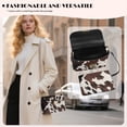 thumbnail image 3 of Pzuqiu Cow Print Women Leather Crossbody Bag Versatile Practical Leather Quilted Shoulder Bag with Chain Strap Craftsmanship Minimalist Casual for Teen Girls-Women, 3 of 7