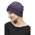 thumbnail image 2 of Gravity Threads Warm Cable Knit Thick Soft Beanie - Purple, 2 of 4