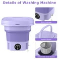 thumbnail image 2 of Foldable Mini Washing Machine – Portable Electric Washer with Drain Basket, 2 of 5