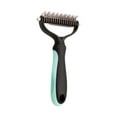 Uklsqma Pet Grooming Comb 2in1 Dematting & Knot Remover, Cats Dogs Brush Tool, Ideal for