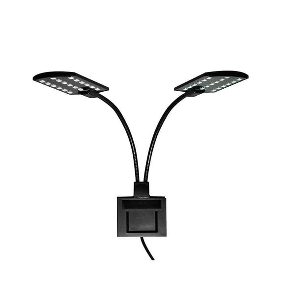 X7 Dual Head Super Bright LED Aquatic Plant Grow Lamp Aquarium Light Waterproof Clip-On Fish Tank L