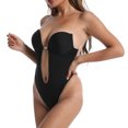 thumbnail image 1 of Body Bra, Sujetador En V Profundo Body Sexy para Mujer Fiesta Noche Control De La Barriga Fajas - Negro, 1 of 5