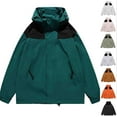 thumbnail image 4 of Lovskoo 2024 Women's Rain Jacket Technical Casual Waterproof Windbreaker Solid Color Long Sleeve Hooded Outwear & Jackets Green, 4 of 4