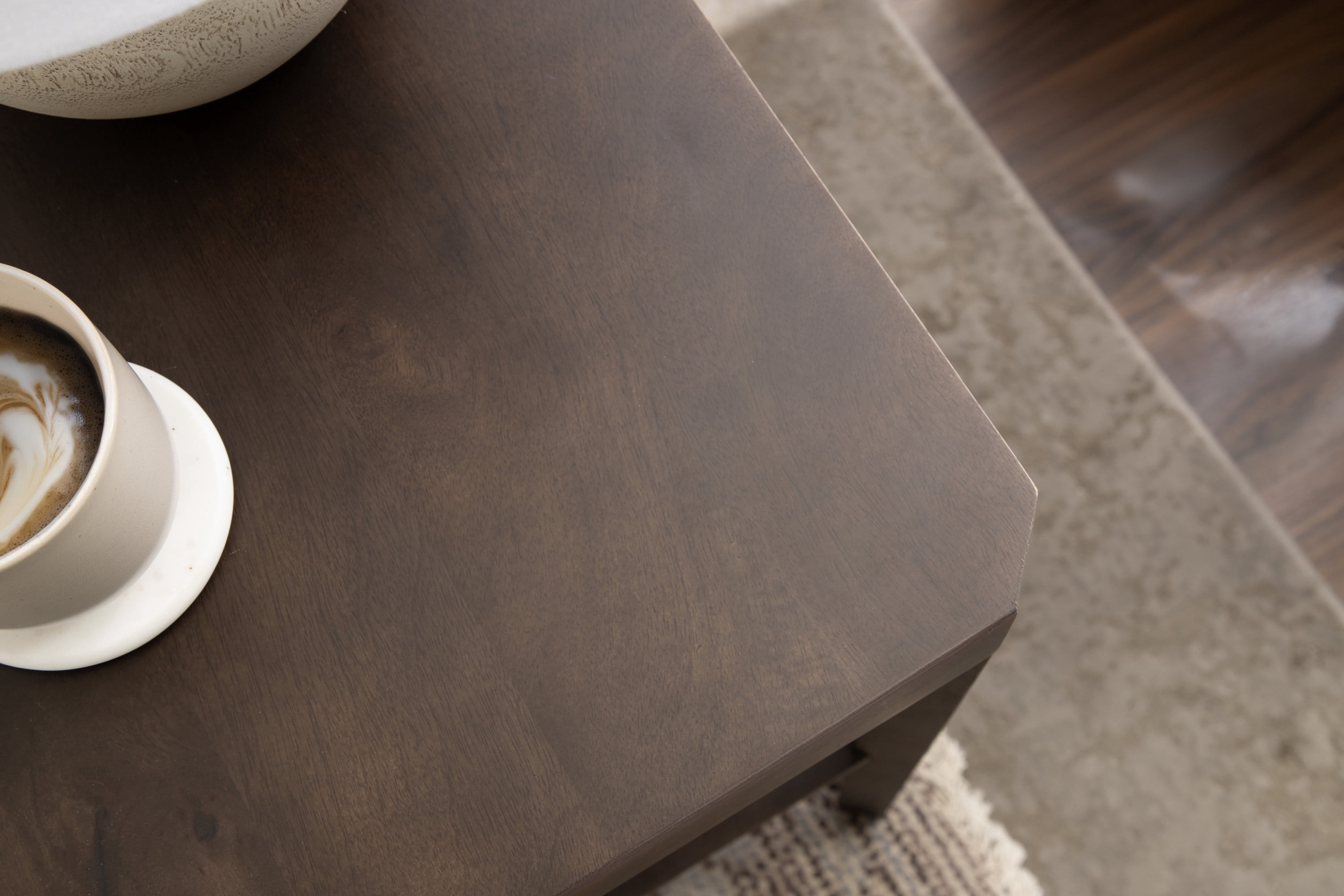 Kate and Laurel Talcott Modern Rectangle Wood Side Table, 22 x 14 x 26, Dark Brown, Transitional Decorative Two-Tier End Table for Use as a Bedroom Nightstand or Living Room Accent