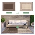 thumbnail image 2 of DEORAB 5'x8' Outdoor Rugs Waterproof Patio Reversible Plastic Carpet Camping Outside Mat,Coffee & Brown, 2 of 9