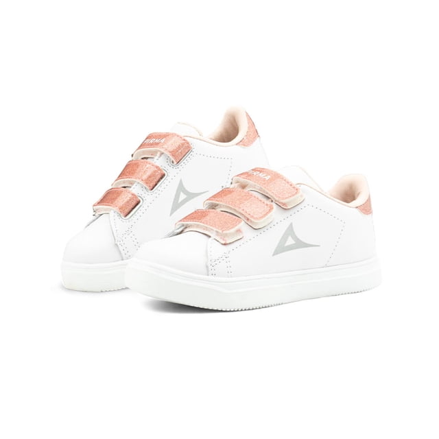 Tenis Urbano Pirma® Para Niña Velcro Blanco Rosa 15-21.5 coral 20