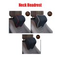 thumbnail image 5 of Almohada para reposacabezas de cuello de automóvil Cojín de algodón viscoelástico Soporte para la cabeza del asiento del automóvil con elástico ajustable Accesorios de correas, negro, 5 of 5