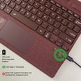 thumbnail image 4 of Detachable Bluetooth Type Cover 13 inch with Touchpad & Pen Holder for Surface Pro Copilot+ 11th, Pro 11/10/9/8, Pro X，Burgundy, 4 of 7