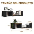 thumbnail image 2 of Repisas Flotantes, 2 Piezas Repisas Flotantes de Pared(58 * 10 * 12CM), Estantes Flotantes Montado en La Pared para Baño, Cocina, Negocio y Más Soportan hasta 12 kg, Fáciles de Instalar, 2 of 6