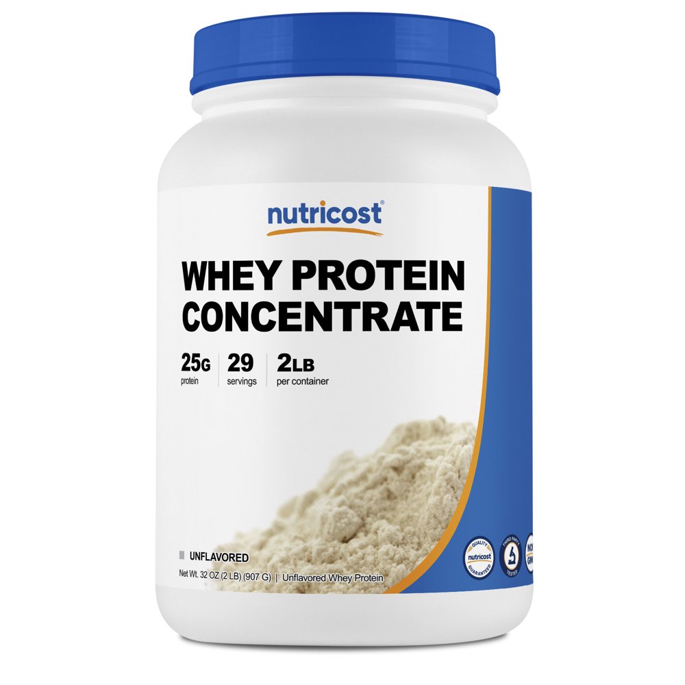 Nutricost Whey Protein Concentrate (Unflavored) 2LBS Gluten Free