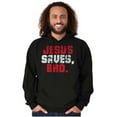 thumbnail image 4 of Christian Faith Jesus Saves Bro Men's Big & Tall Graphic Hoodie Brisco Brands 4X, 4 of 5