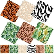 120Pcs Jungle Safari Wild Animal Party Supplies Disposable jungle zoo Tropical Cocktail Paper Napkins for Bathroom Birthday Party, Baby Shower and jungle safari theme party decorations, 6 Styles