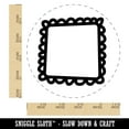 thumbnail image 2 of Scalloped Square Frame Doodle Rubber Stamp for Scrapbooking Crafting Stamping - Large 1-1/4 Inch, 2 of 7