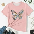thumbnail image 4 of Summer Clothes for Girl Size 10-11 Years Girls Short Sleeve T Shirts Kids Butterfly Cartoon Shirts Summer Tops Crewneck Tees 3 13 Years, 4 of 4