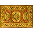 thumbnail image 1 of Ahgly Company Machine Washable Indoor Rectangle Persian Yellow Traditional Area Rugs, 7' x 9', 1 of 4