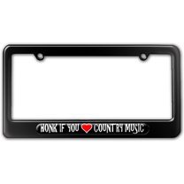 Honk if You Love Country Music License Plate Frame