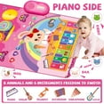 thumbnail image 5 of Style-Carry Piano Mat Baby Toys for 1 Year Old Girl, 2 in 1 Toddler Music Mat with Keyboard & Drum, Musical Toys Birthday Gifts for 1 2 Year Old, 5 of 7