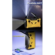 Kaito KA369 Solar SOS Siren Portable Emergency Radio, Yellow