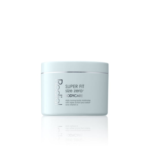 Rodial Super-Fit Tamaño Cero Crema 10.1 fl. onz. - Hidratante corporal refinador y tonificante - Extracto de flor de loto para reafirmar - Fácil absorción