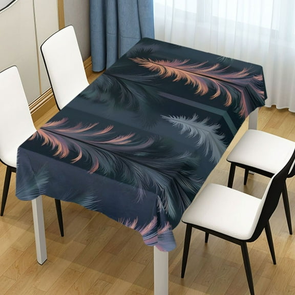 ALAZA Holographic Forest Pattern Rectangle Tablecloth Tablecover Dinning Table Cloth 54"x54"