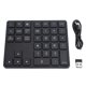 thumbnail image 1 of Clavier numérique 35 touches avec récepteur 2,4 GHz sans fil BT5.0 BT3.0 pour ordinateur portable OS X, ordinateur de bureau, smartphone, noir, 1 of 4