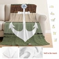 thumbnail image 5 of Coastal Anchor Blanket Soft Cozy Warm Throw Blanket for Couch, Plush Fuzzy Flannel Fleece Blankets for Sofa, Sage Green Brown Retro Wooden Grain Bed Blankets Lightweight Gifts for Women, 30"x40", 5 of 9