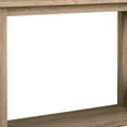 thumbnail image 3 of 42 Inch Sofa Table, Crossbuck Side Accents, 1 Open Shelf, Rustic Brown- Saltoro Sherpi, 3 of 5
