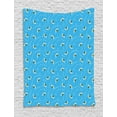 thumbnail image 1 of Bee Tapestry, Funny Flying and Buzzing Bees on Sky Background Sketch Minimal Insect Theme, Wall Hanging for Bedroom Living Room Dorm Decor, 60W X 80L Inches, Blue Yellow White, by Ambesonne, 1 of 2