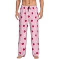 thumbnail image 1 of Fotbe Strawberry And Heart Pantalones de Pijama para Hombre, Pantalones de Dormir, Pantalones de Casa con Cintura Ajustable y Bolsillos-Medium, 1 of 6