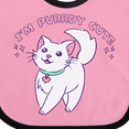 thumbnail image 4 of Inktastic I'm Purrdy Cute White Kitty Cat Boys or Girls Baby Bib, 4 of 4