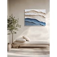 thumbnail image 5 of Blue Beige Wall Art for Living Room, Canvas Picture Wall Decor for Bathroom Bedroom, Modern Coastal Wave Abstract Art Painting Artwork for Office Kitchen Hallway Dining Room Home Decorations 12"x16", 5 of 8