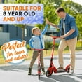 thumbnail image 4 of Hurtle Renegade Lightweight Foldable Teen and Adult Commuter Kick Scooter, Red, 4 of 5