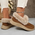 thumbnail image 6 of Yellow Women'S Thick Sole Winter Boots With Metal Chain Details And Soft Furry Trim Comfortable Flat Heel Outdoor Wear, 6 of 7