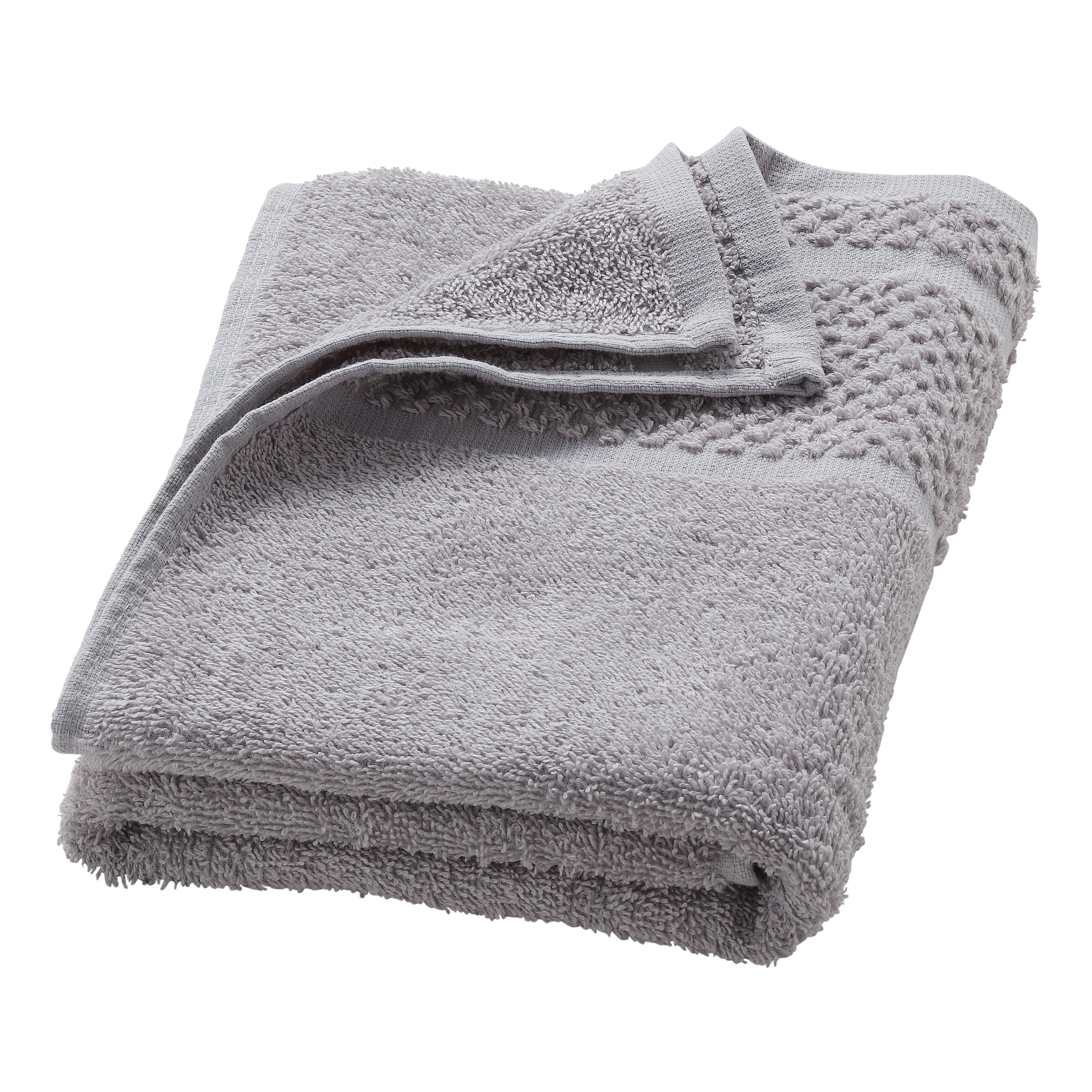 Everplush Hokime Ribbed Towels, Bath Towel Set - 10 Piece, Grey