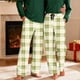 thumbnail image 1 of Pantalones de pijama largos para hombre, informales, con estampado a cuadros, holgados, deportivos, elásticos, rectos, vintage, con bolsillos, 1 of 9