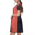 thumbnail image 2 of Balery Cute Black Kitten Cartoon Vestidos sueltos de manga corta para mujer, vestidos de verano 2025, vestidos casuales de corte A con vuelo., 2 of 6