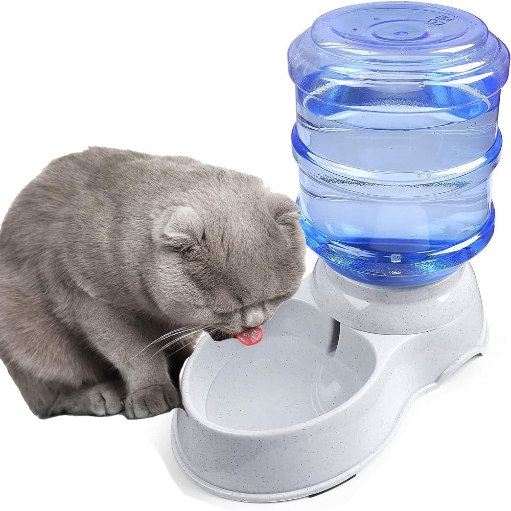 Automatic Dog Cat Feeder and Water Dispenser,Gravity Pet Feeder and