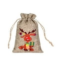 thumbnail image 2 of Lssam Christmas Burlap Sacks Small, Drawstring Gift Bags 5x7 Inch, Reusable Jute Pouches for Holiday Party Favors, Candy & Treat Wrapping, 2 of 8