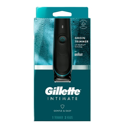 Gillette Intimate Men’s Groin Trimmer, Waterproof Body Trimmer For Men, Black
