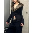 thumbnail image 5 of DEEPTOWN-cárdigan de leopardo para mujer, ropa de calle de manga larga con cuello en V japonés Gyaru, cárdigan Sexy ajustado, suéter Y2k Vintage, Top Autuam, 5 of 5