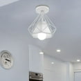 thumbnail image 3 of Elegant Rustic Design Semi Flush Mount Ceiling Light, Wire Cage Metal Industrial Ceiling Lamp for Hallway, Hotel, 3 of 5