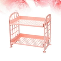 REOFLYUP Shelves for Countertop Storage Rack Plastic Pink 1Pcs