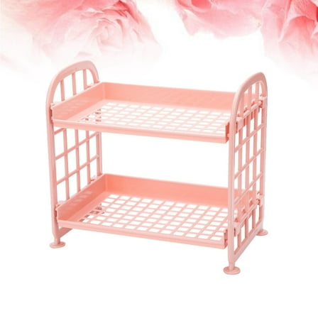 REOFLYUP Shelves for Countertop Storage Rack Plastic Pink 1Pcs